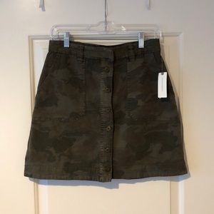Anthropologie brand camo mini skirt